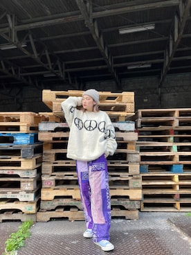 「HIGHLAND 2000（ハイランドトゥーサウザンド）のアイテム」を使った、リナリナ～さん（レディース・158cm）の冬コーディネート