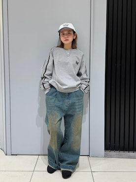 「MANASTASH（マナスタッシュ）のアイテム」を使った、リナリナ～さん（レディース・158cm）の冬コーディネート