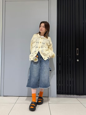 「BEAVER（ビーバー）のアイテム（パンツ）」を使った、リナリナ～さん（レディース・158cm）の夏コーディネート