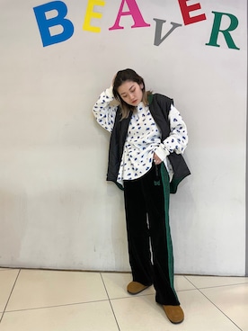 「BEAVER（ビーバー）のアイテム（トップス）」を使った、リナリナ～さん（レディース・158cm）の冬コーディネート