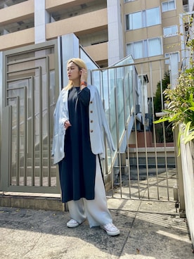 「MANASTASH（マナスタッシュ）のアイテム（ワンピース/ドレス）」を使った、リナリナ～さん（レディース・158cm）の春コーディネート