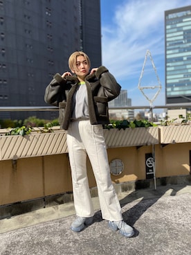 「WALLA WALLA SPORT（ワラワラスポーツ）のアイテム」を使った、リナリナ～さん（レディース・158cm）の冬コーディネート