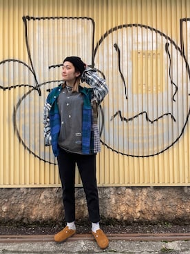 「CAL O LINE（キャルオーライン）のアイテム」を使った、リナリナ～さん（レディース・158cm）の冬コーディネート