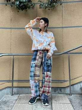 「and wander（アンドワンダー）のアイテム」を使った、リナリナ～さん（レディース・158cm）の冬コーディネート