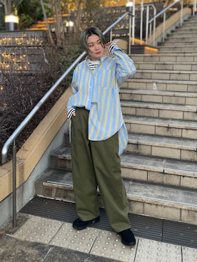 「PG（ピージー）のアイテム」を使った、リナリナ～さん（レディース・158cm）の春コーディネート