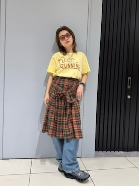 「schott(ショット)のアイテム」を使った、リナリナ~さん(レディース・158cm)の夏コーディネート