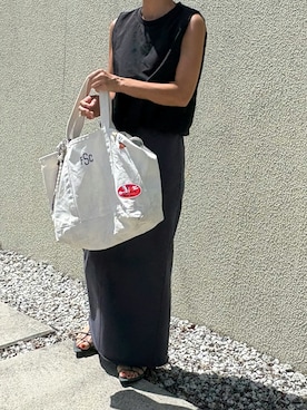 「アイテム（スカート）」を使った、ATTSUさん（レディース・163cm）の夏コーディネート