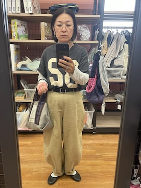 「H&M（エイチ・アンド・エム）のアイテム（トップス）」を使った、nozothさん（レディース・153cm）の春コーディネート