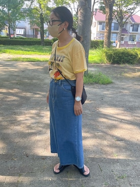 「Lee（リー）のアイテム（デニムスカート）」を使った、nozothさん（レディース・153cm）の夏コーディネート