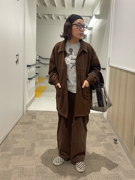 「アイテム（スリッポン）」を使った、nozothさん（レディース・153cm）の冬コーディネート