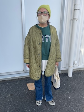 「FREE'S MART（フリーズマート）のアイテム（スウェット）」を使った、nozothさん（レディース・153cm）の冬コーディネート
