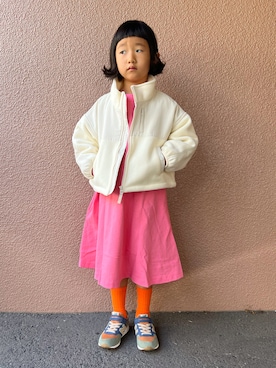 「カラーソックス」｜「アイテム（ブルゾン）」を使った、KIYOKOHさん（キッズ・110cm）の秋コーディネート