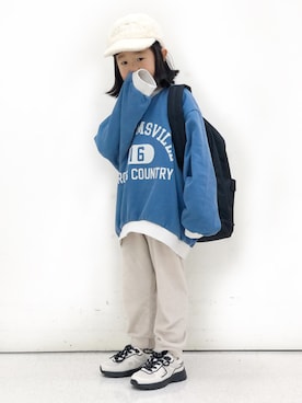 「SETUP7（セットアップセブン）のアイテム」を使った、KIYOKOHさん（キッズ・110cm）の冬コーディネート