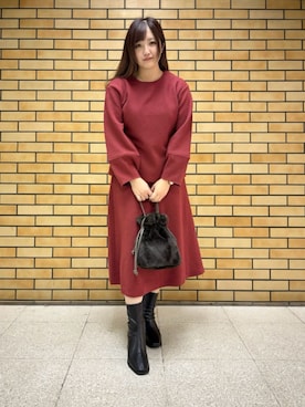 ITS'DEMOスタッフさん（レディース・155cm）の冬コーディネート