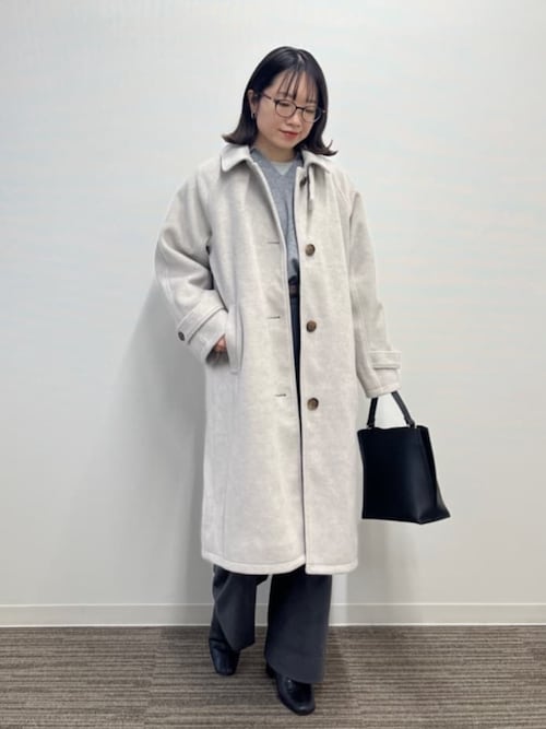 モッサ風ロングコート（ステンカラーコート）｜ITS'DEMO（イッツデモ