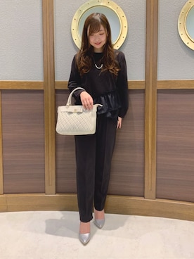 「セレモニーコーデ」｜「アイテム（パンプス）」を使った、ITS'DEMOスタッフさん（レディース・160cm）の春コーディネート