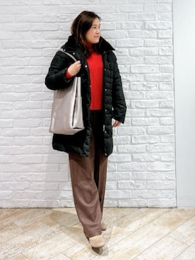 ITS'DEMOスタッフさん（レディース・152cm）の冬コーディネート