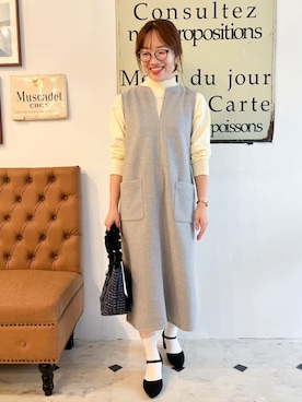 ITS'DEMOスタッフさん（レディース・156cm）の秋コーディネート