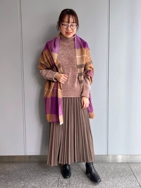 ITS'DEMOスタッフさん（レディース・156cm）の冬コーディネート