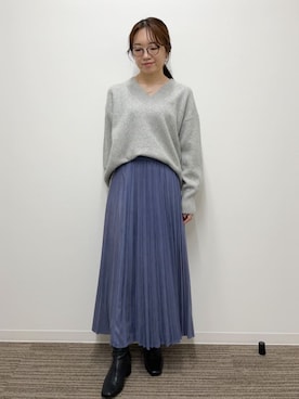 ITS'DEMOスタッフさん（レディース・156cm）の秋コーディネート