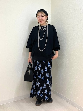 「LOWRYS FARM（ローリーズファーム）のソフトウラケプルオーバー  579079（スウェット）」を使った、mumiさん（レディース・157cm）の秋コーディネート