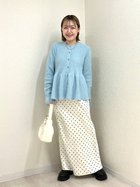 「アイテム（カーディガン/ボレロ）」を使った、mumiさん（レディース・157cm・40代）の冬コーディネート