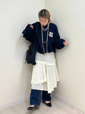 「アイテム（スウェット）」を使った、mumiさん（レディース・157cm・40代）の夏コーディネート
