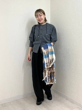 「アイテム（ローファー）」を使った、mumiさん（レディース・157cm・40代）の秋コーディネート