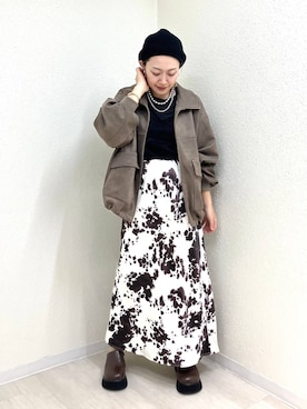 「アイテム（ブルゾン）」を使った、mumiさん（レディース・157cm・40代）の秋コーディネート