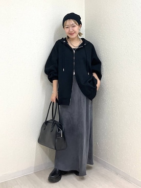 「アイテム（パーカー）」を使った、mumiさん（レディース・157cm・40代）の秋コーディネート