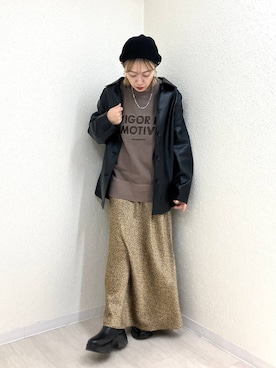 「アイテム（ネックレス）」を使った、mumiさん（レディース・157cm・40代）の秋コーディネート