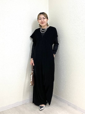 「アイテム（サロペット/オーバーオール）」を使った、mumiさん（レディース・157cm・40代）の秋コーディネート