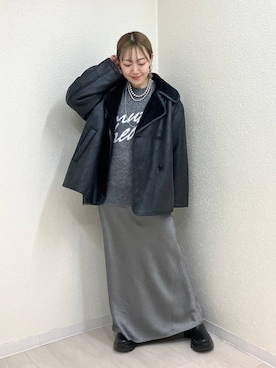 「アイテム（ムートンコート）」を使った、mumiさん（レディース・157cm）の秋コーディネート