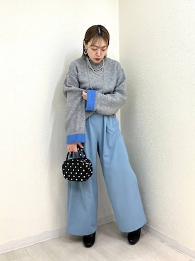 「アイテム（ボストンバッグ）」を使った、mumiさん（レディース・157cm・40代）の冬コーディネート