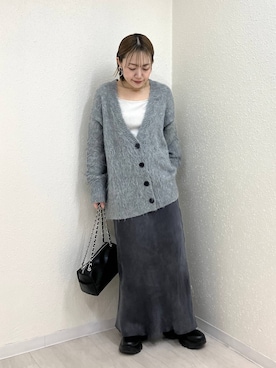 「アイテム（カーディガン/ボレロ）」を使った、mumiさん（レディース・157cm・40代）の秋コーディネート