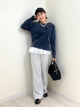 「アイテム（ショルダーバッグ）」を使った、mumiさん（レディース・157cm・40代）の秋コーディネート
