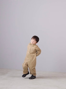 「アイテム（オールインワン・サロペット）」を使った、mumiさん（キッズ・110cm）の秋コーディネート