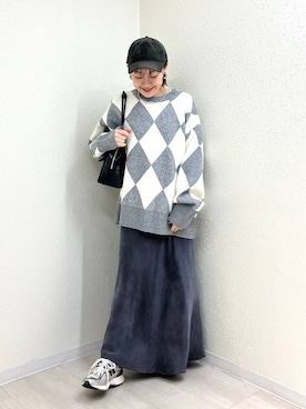 「アイテム（チョーカー）」を使った、mumiさん（レディース・157cm）の冬コーディネート