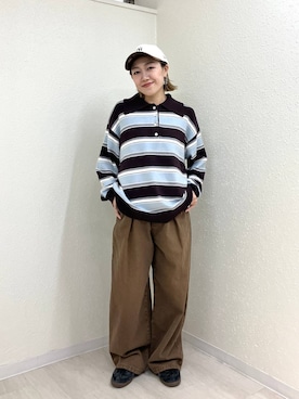 「アイテム（ニット/セーター）」を使った、mumiさん（レディース・157cm・40代）の秋コーディネート