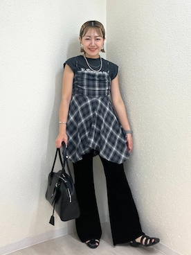「アイテム（ボストンバッグ）」を使った、mumiさん（レディース・157cm・40代）の夏コーディネート