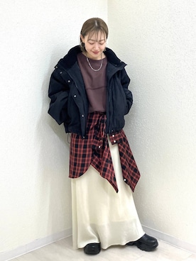 「アイテム（その他アウター）」を使った、mumiさん（レディース・157cm・40代）の秋コーディネート