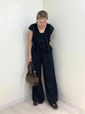 「アイテム（オールインワン・サロペット）」を使った、mumiさん（レディース・157cm・40代）の夏コーディネート
