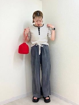 「LOWRYS FARM（ローリーズファーム）のアイテム」を使った、mumiさん（レディース・157cm・40代）の夏コーディネート