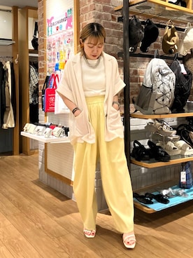 「LOWRYS FARM（ローリーズファーム）のアイテム（ジャケット/アウター）」を使った、mumiさん（レディース・157cm）の夏コーディネート