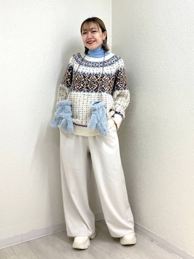 「アイテム（ピアス（両耳用））」を使った、mumiさん（レディース・157cm・40代）の冬コーディネート