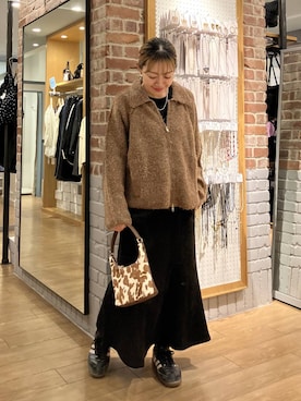 「アイテム（ブルゾン）」を使った、mumiさん（レディース・157cm・40代）の冬コーディネート