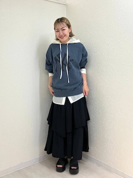 「アイテム（スウェット）」を使った、mumiさん（レディース・157cm・40代）の夏コーディネート