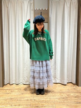 「アイテム（ハンチング/ベレー帽）」を使った、Reikaさん（レディース・155cm）の秋コーディネート