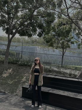 「CHROME（クローム）のアイテム（キャップ）」を使った、れな♡RENA🐰さん（レディース・158cm）の夏コーディネート