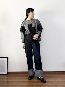 「アイテム（デニムパンツ）」を使った、弥生 / yayoiさん（レディース・160cm・30代）の冬コーディネート